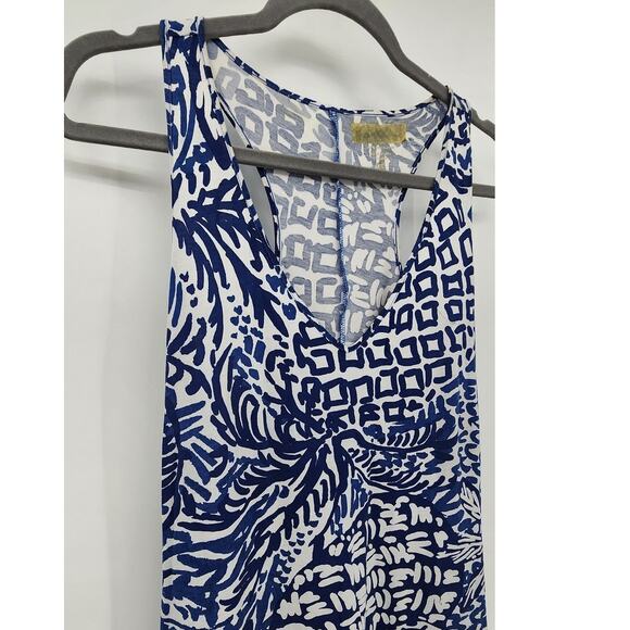 Lilly Pulitzer Kerri Maxi Dress Resort White Blue Pima Cotton Racerback XS - Picture 5 of 9